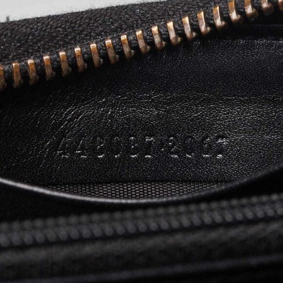 Gucci Black Multicolor Quilted Leather Gucci Ghost Metalasse Zippy Wallet - Picture 9 of 11